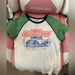 Urban Outfitters Chevy Raglan Baby Tee Medium